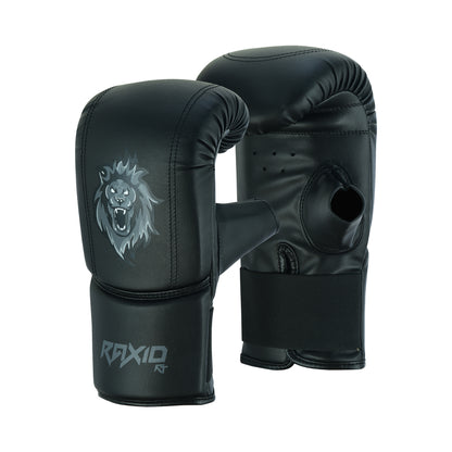 Raxid Fit Black & Gray Open Thumb Boxing Mits