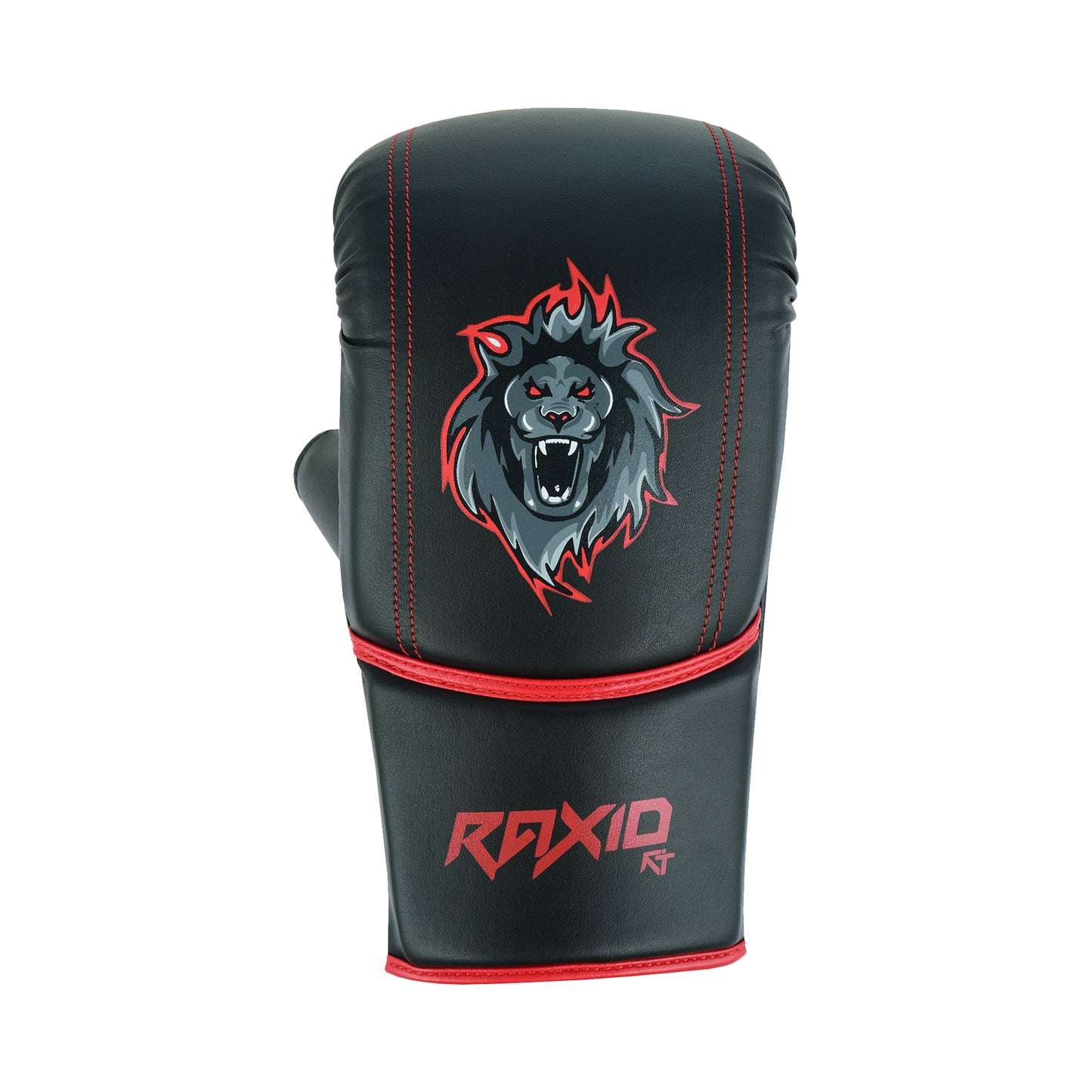 Black & Red Open Thumb Boxing Gloves