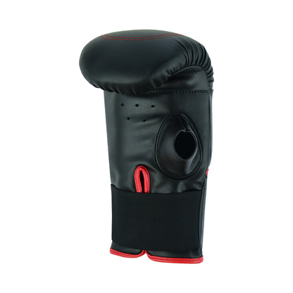 Black & Red Open Thumb Boxing Gloves