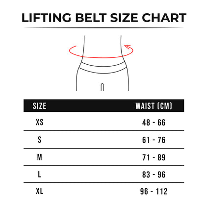 Lifting Belt Size Chart